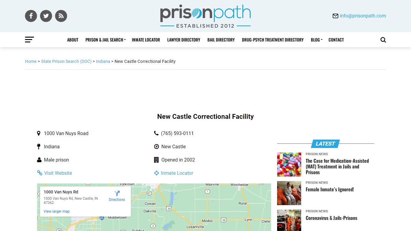 New Castle Correctional Facility - Prison Inmate Search ...